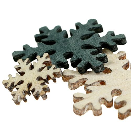 Floristik24 Płatki śniegu Ø2-4cm Szare, Białe 84szt