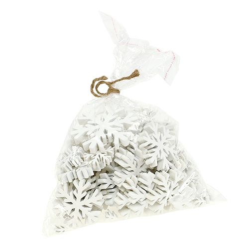 Floristik24 Płatki śniegu białe mix 3cm - 7cm 48 szt
