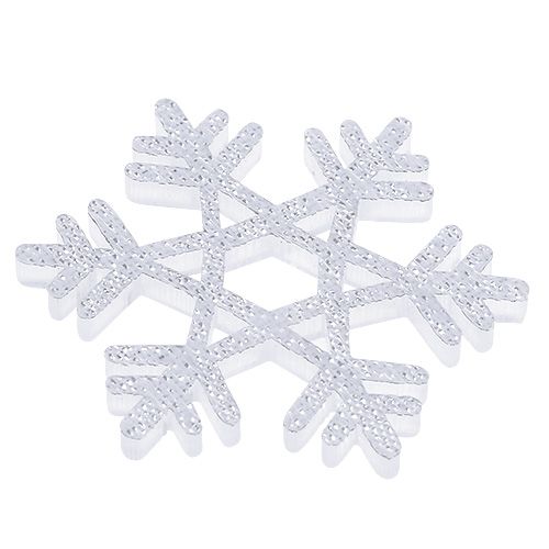 Floristik24 Płatki śniegu Ø3,5cm z miką 12szt.