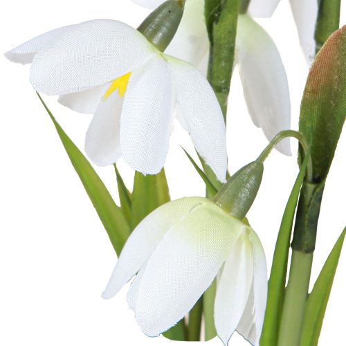 Produkt Przebiśniegi sztuczne w szkle kwiaty sztuczne białe 22,5cm 2szt