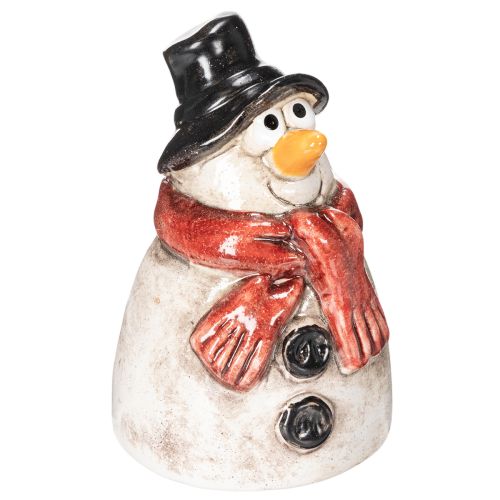 Figurka bałwana z czerwonym szalikiem, dekoracja świąteczna, 10 cm
