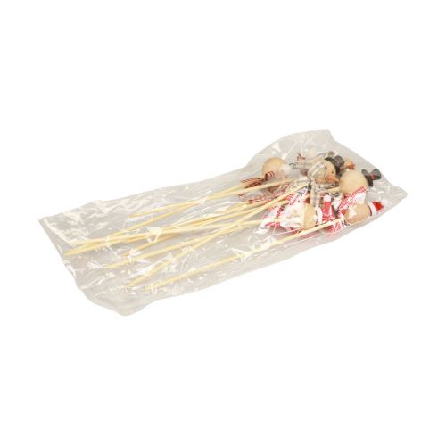 Produkt Zatyczka dekoracyjna bałwanek zatyczka kwiatowa z naturalnego drewna 5cm 9szt