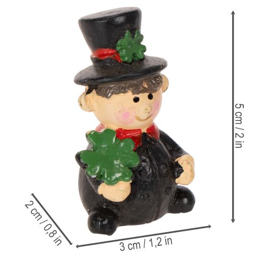 Figurka kominiarza na szczęście do przyklejenia, 5cm, 6 szt. | Floristik24.pl