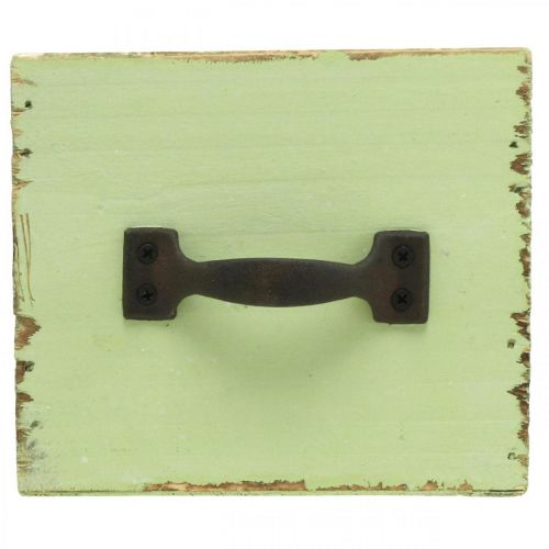 Produkt Szuflada na doniczkę jasnozielona shabby chic 12,5×12,5×10cm