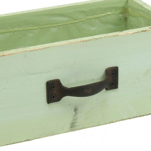Produkt Szuflada na rośliny drewno jasnozielone pudełko na rośliny vintage 25×13×8cm