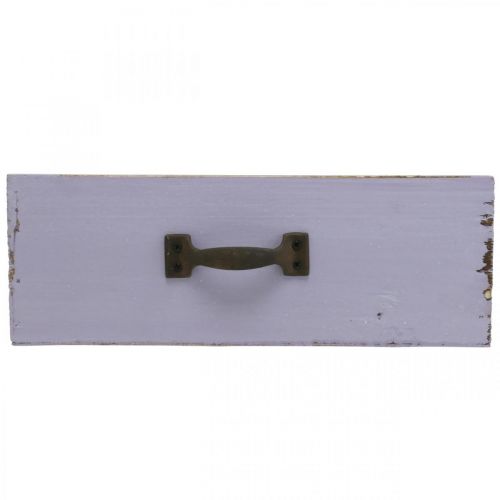 Produkt Doniczka Dekoracyjna Szuflada Shabby Chic Drewno Fioletowa 25×13×8cm
