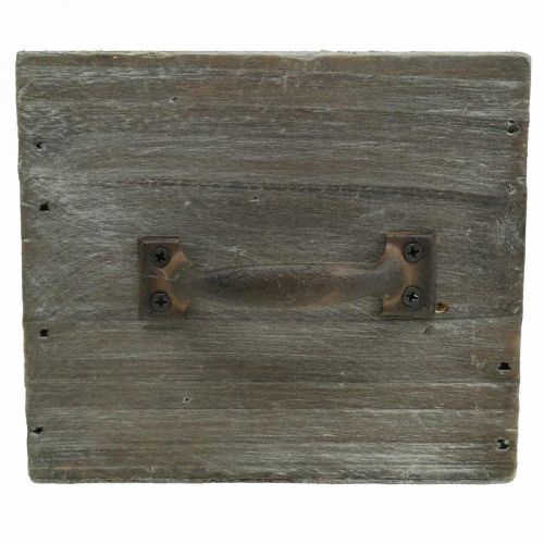 Floristik24 Szuflada na rośliny shabby chic dekoracja drewniana naturalna 12,5 × 12,5 × 11 cm