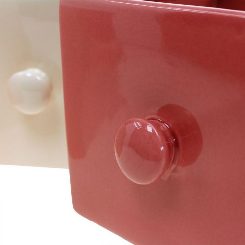 Floristik24 Szuflada na rośliny, szuflada dekoracyjna, naczynie ceramiczne, doniczka 6 szt.