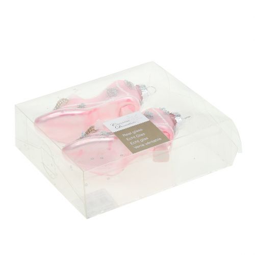 Floristik24 Deco Pompony na choinkę różowe 10cm 2szt.
