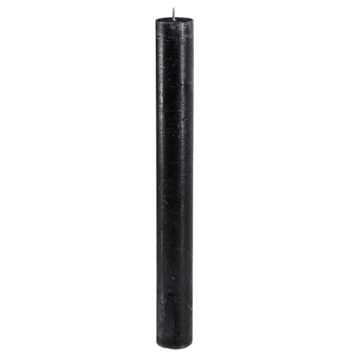 Floristik24 Świece czarne świece w sztyfcie w jednolitym kolorze 34x300mm 4 szt