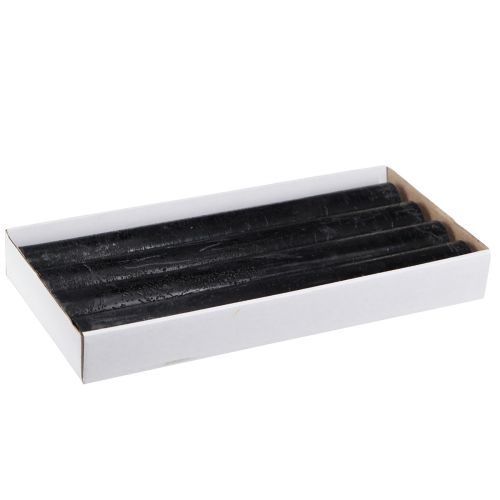 Floristik24 Świece czarne świece w sztyfcie w jednolitym kolorze 34x300mm 4 szt