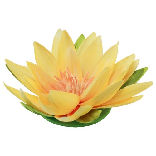 Produkt Sztuczna letnia dekoracja pływająca lilia wodna żółta Ø15cm
