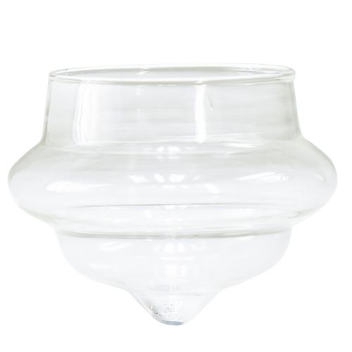 Pływający świecznik na tealighty wykonany z przezroczystego szkła Ø7,5cm W6cm