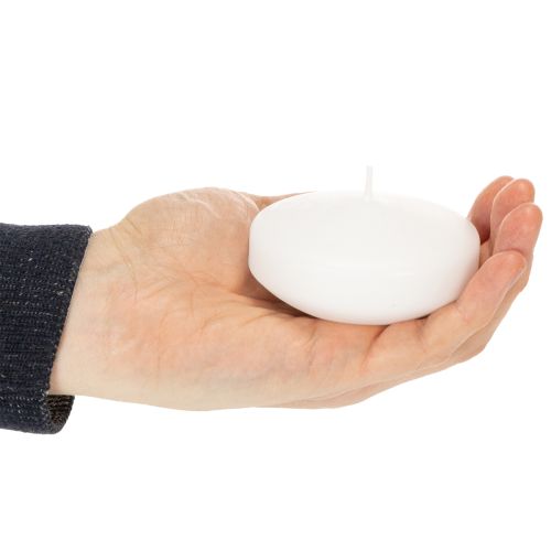 Produkt Pływająca świeca na romantyczne wieczory lub świąteczną dekorację, nadaje się również do użytku na zewnątrz. 8 cm, 8 h, 8 szt.