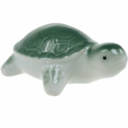 Floristik24 Pływający żółw ceramiczny zielony 11,5cm 1 szt