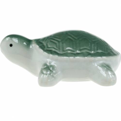 Floristik24 Pływający żółw ceramiczny zielony 11,5cm 1 szt
