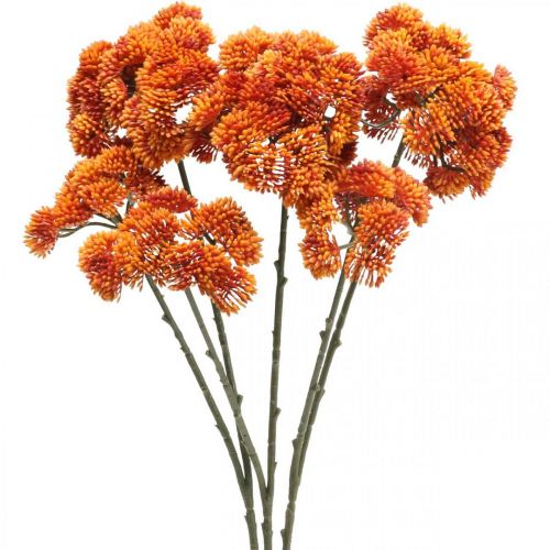 Floristik24 Rozchodnik Sztuczny Pomarańczowy Jesienna Dekoracja 70cm 3szt.