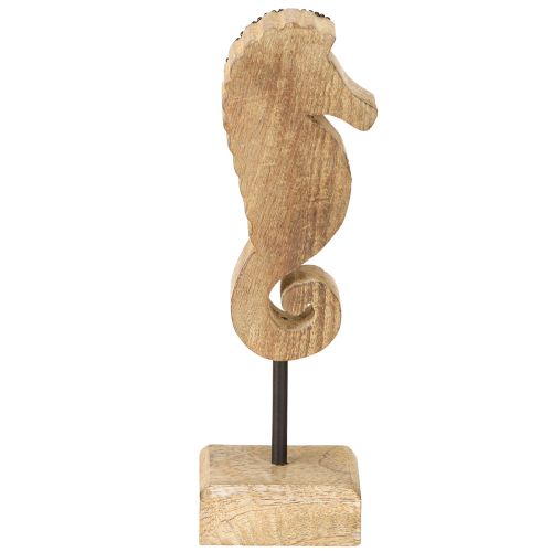 Produkt Dekoracja konik morski z perłami dekoracja z drewna mango marynistyczna 20cm