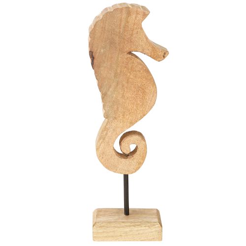 Produkt Dekoracja konik morski z perłami, dekoracja stołu marynistycznego, drewno, 28 cm