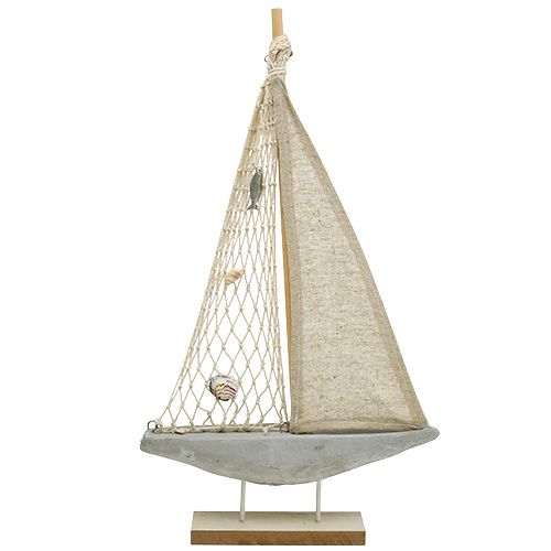 Drewniana żaglówka do dekoracji 25cm x 43cm