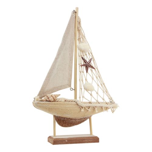 Floristik24 Dekoracja żaglówki żaglowiec drewno brązowe 17,5×4×27,5cm