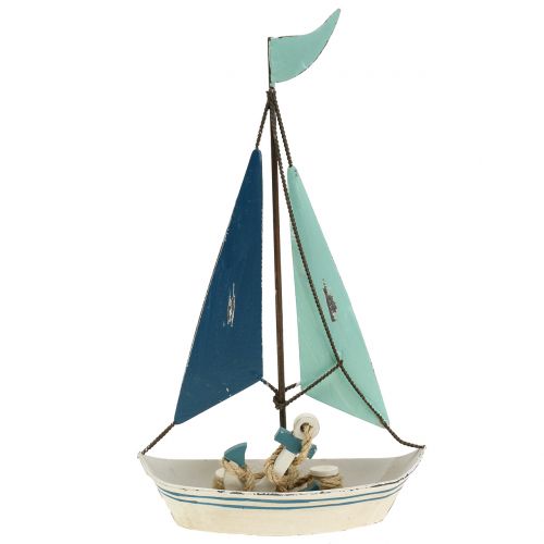 Floristik24 Żaglówka Deco metal H26cm