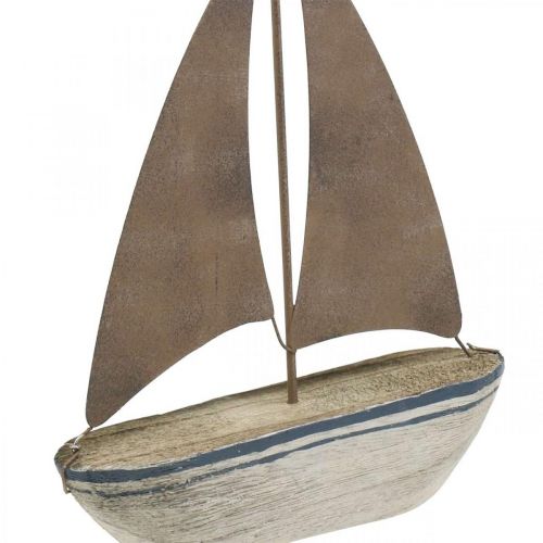 Floristik24 Deco żaglówka drewno rdza dekoracja morska 16×25cm