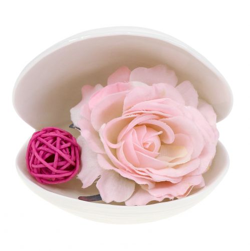 Floristik24 Mydelniczka Muszelka 12cm x 10,5cm x 11cm Biała