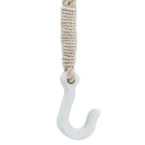 Floristik24 Wyciągarka, olinowanie L80cm biała, niebieska, naturalna