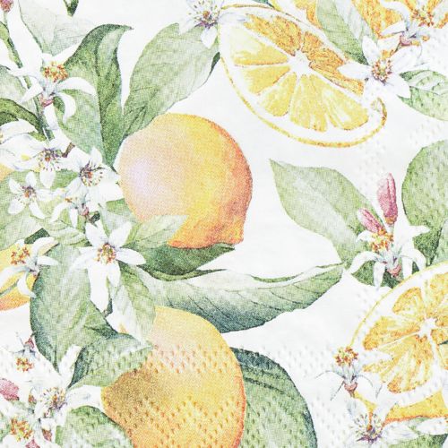 Floristik24 Serwetki letnia dekoracja stołu dekoracja cytrynowa 25x25cm 20 szt