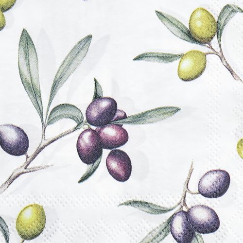 Produkt Serwetki dekoracja stołu letnia oliwkowa fioletowa 25x25cm 20 szt