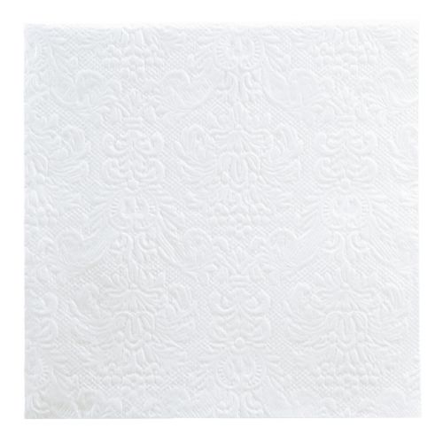 Produkt Serwetki Białe Dekoracja Stołowa Wzór Tłoczony 33x33cm 15 szt