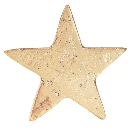 Floristik24 Obrączki na serwetki gwiazda złoto antyczny metal 6,5cm Ø4cm 4 szt