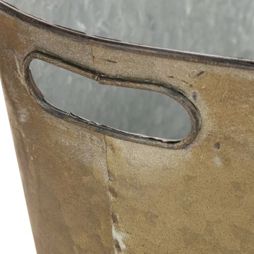 Produkt Zestaw doniczek i pojemników, kolor miedziano-biały, dł. 32,5 cm/36,5 cm/41,5 cm