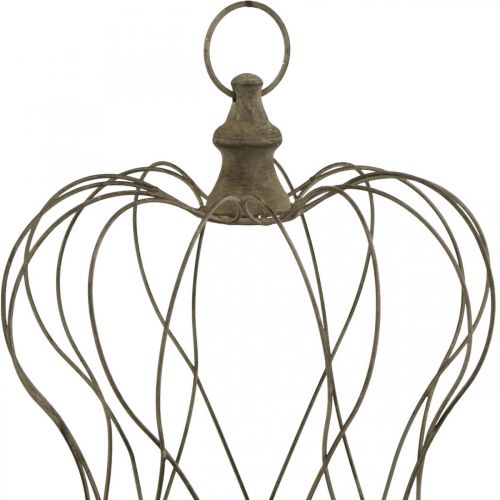 Floristik24 Korona Shabby Chic Deco Rustykalna metalowa korona do zawieszenia W34cm