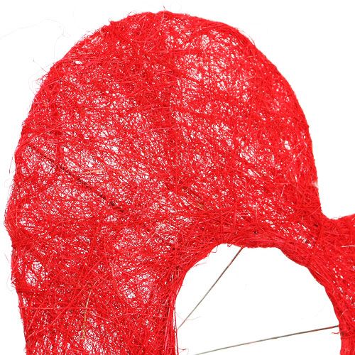 Produkt Mankiet sizalowy w kształcie serca 25cm czerwony 10szt
