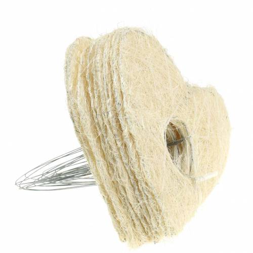 Produkt Mankiet sizalowy serce bielone 20cm 10 szt