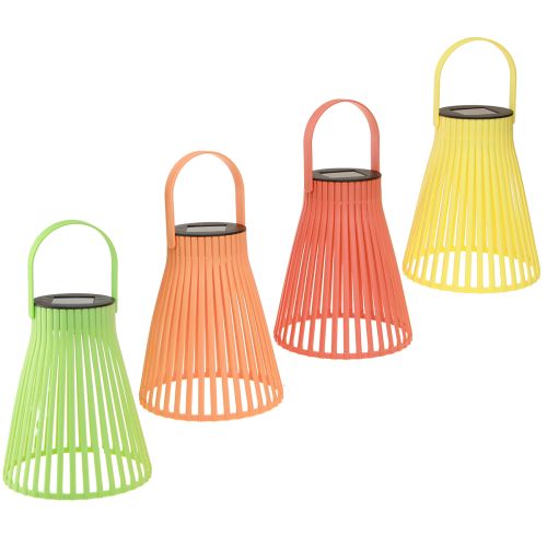 Floristik24 Solarna latarnia ogrodowa lampa wisząca LED 4 kolory Ø14,5cm 4szt