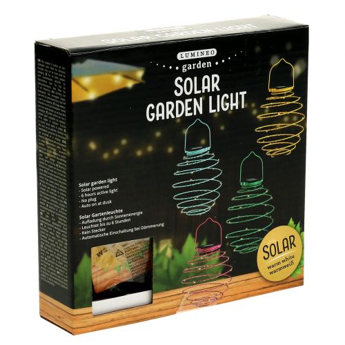 Produkt Solarna lampka ogrodowa żółta 22cm z 25 diodami LED w kolorze ciepłej bieli