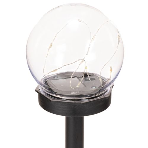 Lampa ogrodowa, kula świetlna z grotem do wbijania w ziemię, do oświetlenia zewnętrznego, 36 cm, 4 sztuki | Floristik24.pl