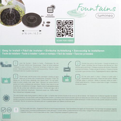 Produkt Fontanna solarna Ø16cm czarna 5 dysz