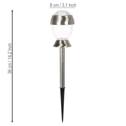 Solarne lampy ogrodowe kula z grotem 36 cm, zestaw 4 sztuk | Floristik24.pl