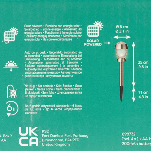 Solarne lampy ogrodowe kula z grotem 36 cm, zestaw 4 sztuk | Floristik24.pl