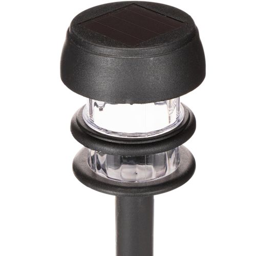 Lampy solarne ogrodowe z kolcem do wbijania w ziemię, lampy zewnętrzne na ścieżki ogrodowe, 35 cm, 6 szt. | Floristik24.pl