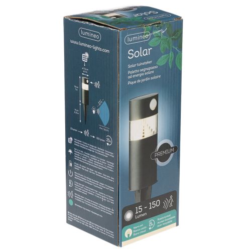 Lampa ogrodowa solarna z czujnikiem ruchu, LED, 34 cm | Floristik24.pl