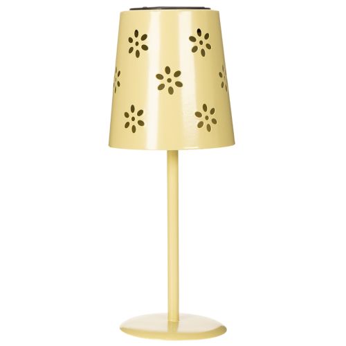 Produkt Lampa stołowa solarna z delikatnym kwiatowym wzorem na balkon lub taras, 28 cm