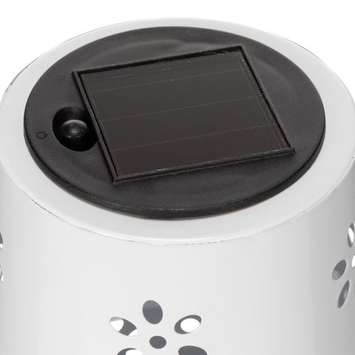 Produkt Lampa stołowa solarna z kwiatowym wzorem do oświetlenia balkonu, tarasu lub ogrodu, 28 cm