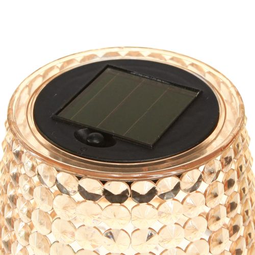 Floristik24 Solarne lampy stołowe LED z timerem przezroczysty brązowy W25cm 3szt
