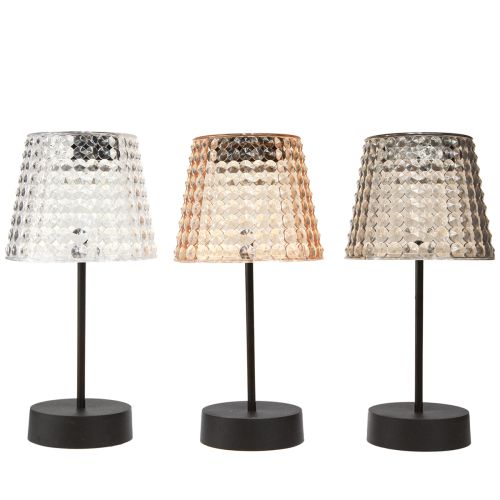 Floristik24 Solarne lampy stołowe LED z timerem przezroczysty brązowy W25cm 3szt