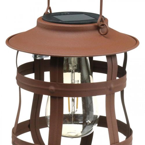 Floristik24 Lampa dekoracyjna, lampa do ogrodu, latarnia solarna ciepła biała Ø15cm W18cm